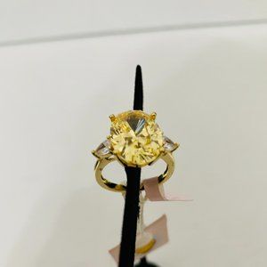 GOLDEN CAKE YELLOW CANARY STERLING SILVER RING